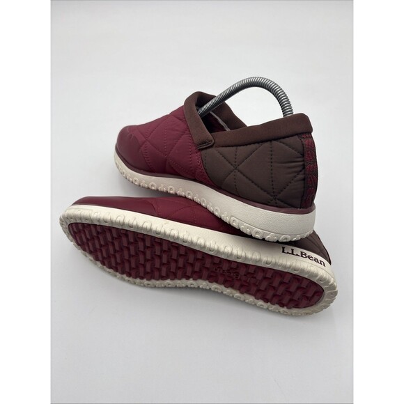 LL Bean Ultralight Primaloft Shoes Mens 10 M Red  Brown Waterproof Slip On Shoes - Picture 5 of 9